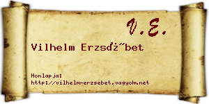 Vilhelm Erzsébet névjegykártya