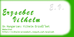 erzsebet vilhelm business card